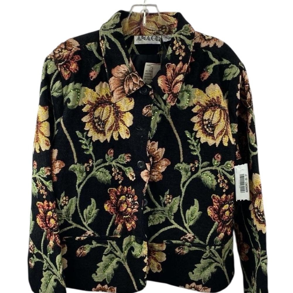 Anage Multicolor Floral Tapestry Jacket